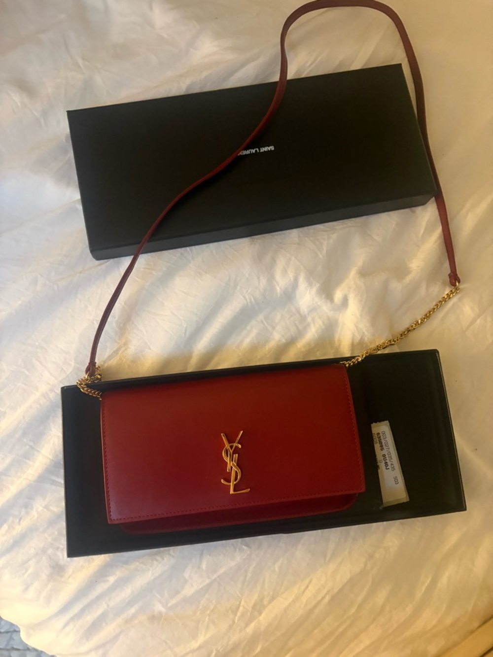 Saint Laurent Red Leather Crossbody